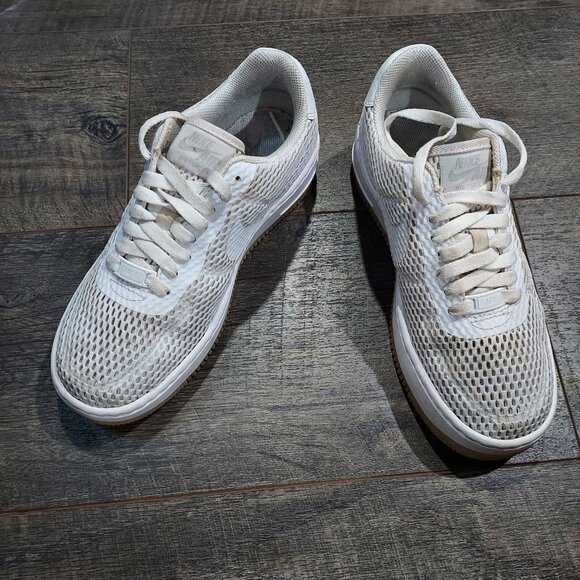 Nike Air Force 1 Upstep SI Particle Rose Athletic Shoes Womens 7.5 White Mesh - Picture 10 of 10